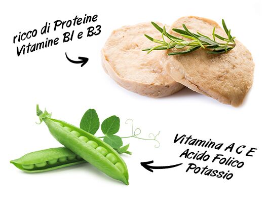 Ingredienti di Spezzatino di seitan con piselli vegano