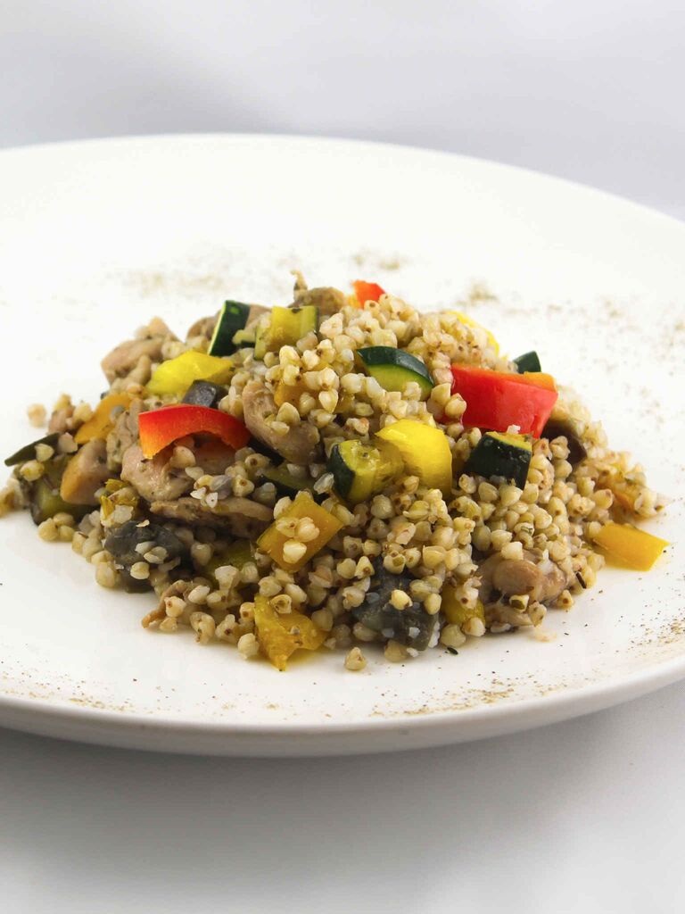 Grano saraceno verdure e pollo