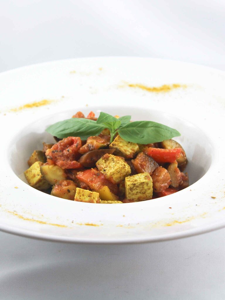 Tofu e verdure con curry